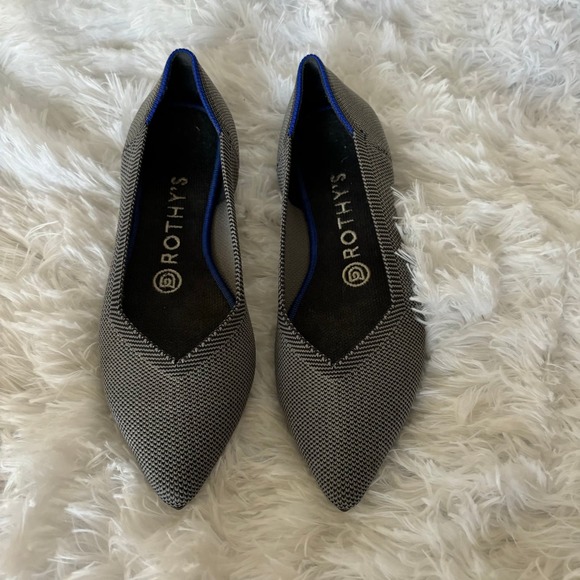 Rothy's Shoes - Rothy’s The Point Flat shoes Cloud Grey Birdseye sz 7 Mint